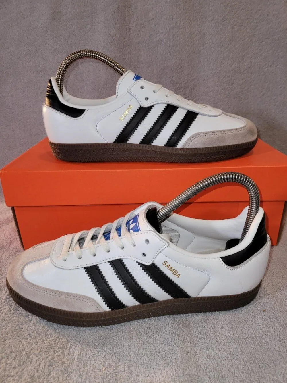 Adidas Samba OG White Black Gum Sneakers IE3675 Youth Big Kids Size 5.5 (#1781)